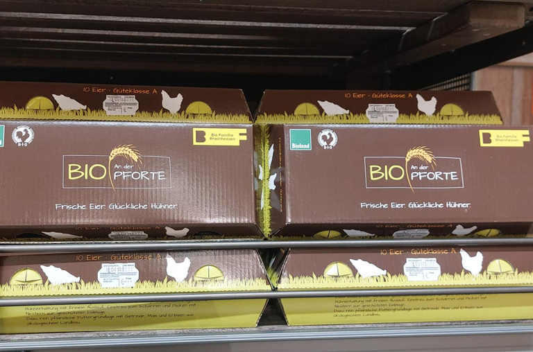 Frische Bio-Eier von der Bio-Familie Rheinhessen