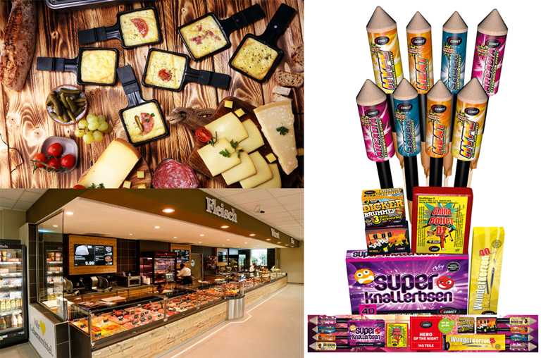 Feuerwerk - Raclette - Fleisch Abteilung