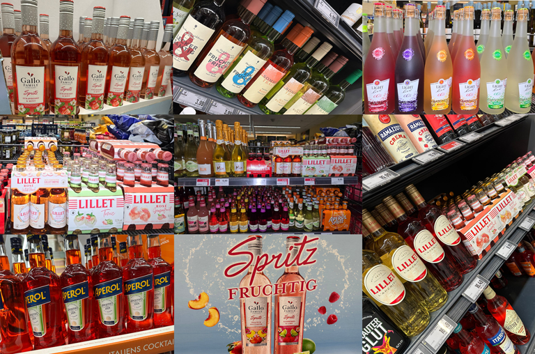 Collage mit Sommergetränken