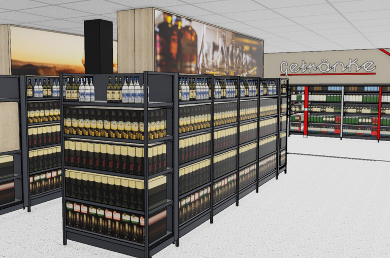 Grafik von der neuen Weinabteilung bei EDEKA Deckenbach in Mainz-Hartenberg