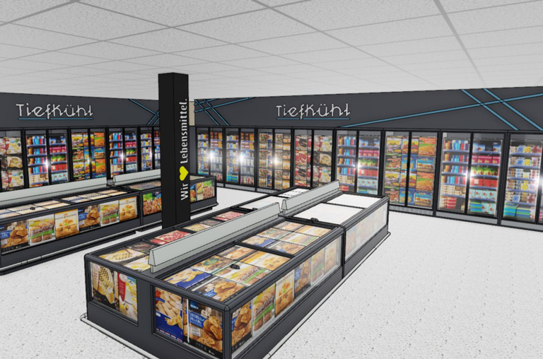 Grafik von der neuen Tiefkühlabteilung bei EDEKA Deckenbach in Mainz-Hartenberg