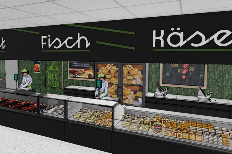 Grafik von den neuen Bedientheken bei EDEKA Deckenbach in Mainz-Hartenberg