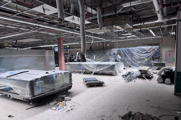 Der Umbau im EDEKA-Deckenbach-Markt in Hartenberg schreitet planmäßig voran