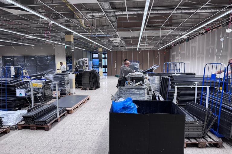 Der Umbau im EDEKA-Deckenbach-Markt in Hartenberg schreitet planmäßig voran