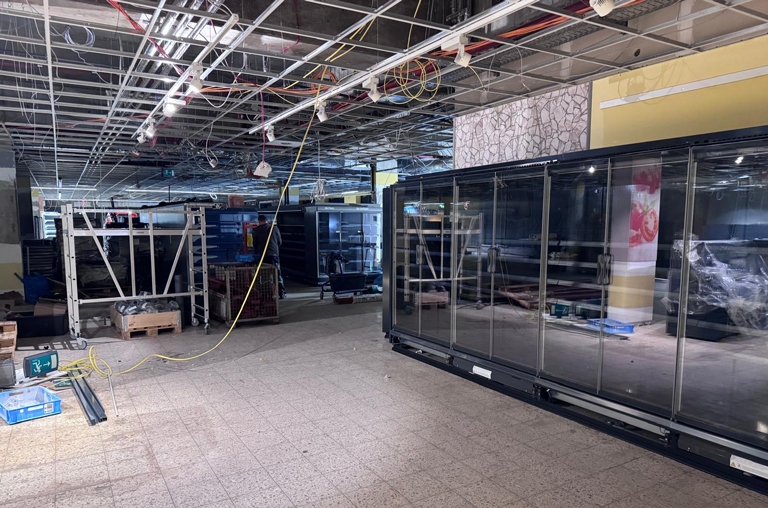 Der Umbau im EDEKA-Deckenbach-Markt in Hartenberg schreitet planmäßig voran