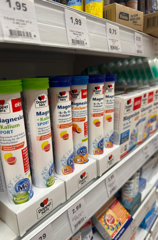 Doppelherz-Produkte in der Arzneiabteilung von EDEKA Deckenbach