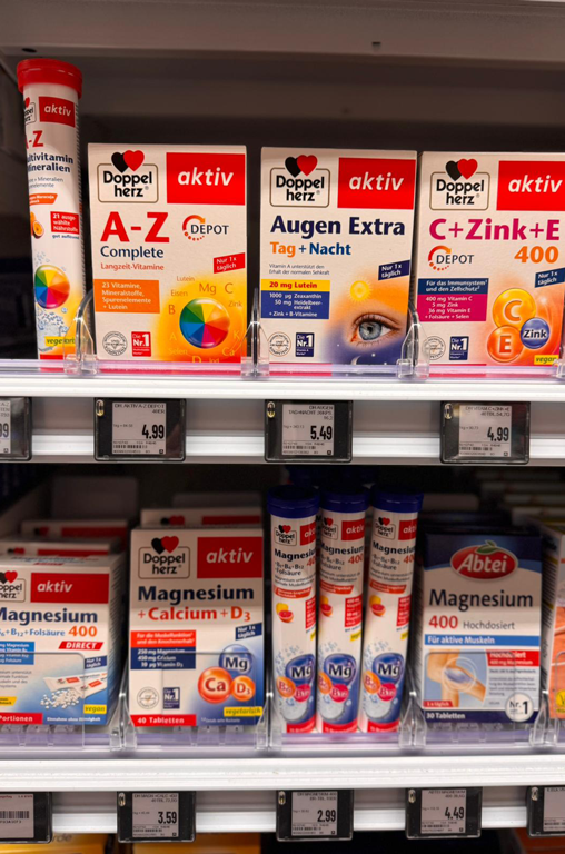 Doppelherz-Produkte in der Arzneiabteilung von EDEKA Deckenbach