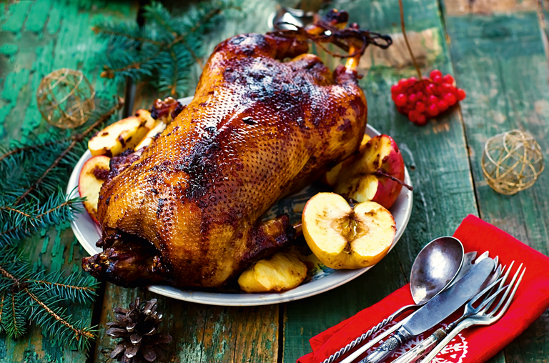 Fertig gebratene Martinsgans