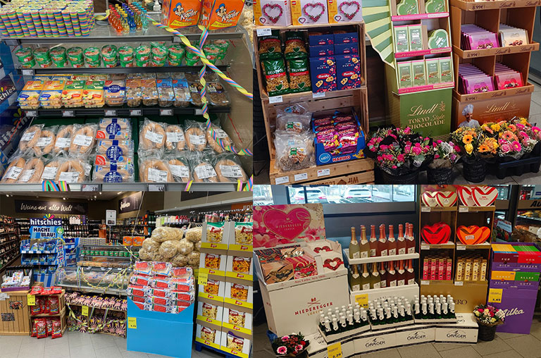 Collage Valentinstag und Fastnacht