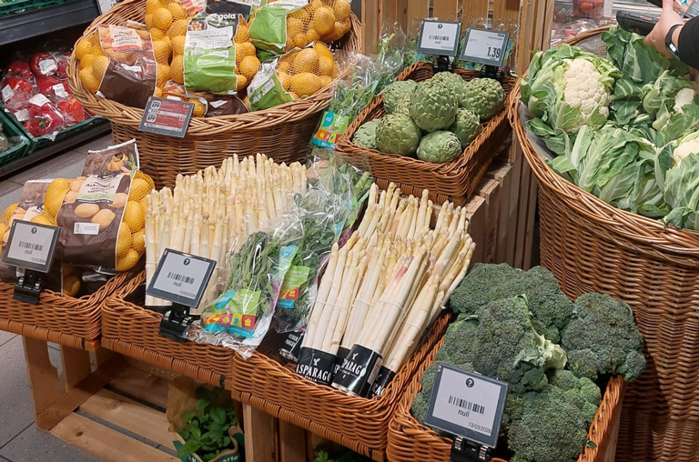 Frühlingsfrische im Einkaufswagen